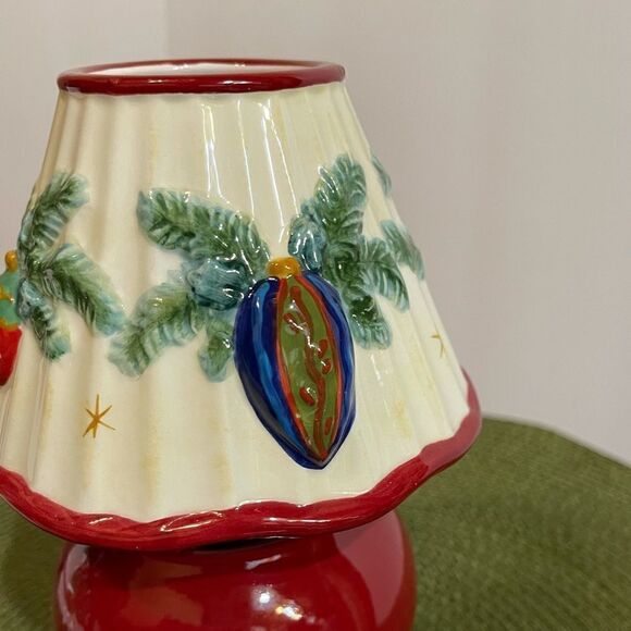 Pfaltzgraff Holiday Garland Tea Light Lamp NWT - Picture 3 of 11